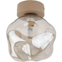 Deckenleuchte Lava, sand/cognac, Glas, Ø 15 cm, G9