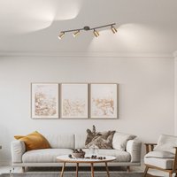 FISCHER & HONSEL Spot pour plafond LED Vano feuille d'or, à 4 lampes