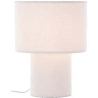 Brilliant Lampe à poser Teddy, blanc, hauteur 30 cm, tissu/métal