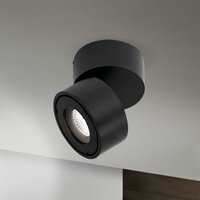 ORION Harvey LED outdoor spotlight, black, Ø 10 cm, die-cast aluminium