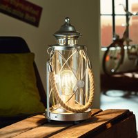 EGLO Kirian Bright Lantern Table Light, Antique Silver