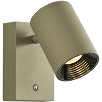 Viokef Melina LED wall lamp, olive green, 12 cm projection, metal, dimmable