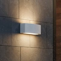 Ideallux Ideal Lux utomhusvägglampa Andromeda, grå, bredd 22 cm, aluminium