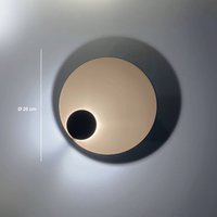 Knikerboker LED-vägglampa Pois, krämfärgad, Ø 25 cm, dimbar