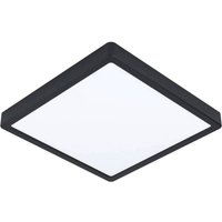 EGLO Taklampa Fueva 5 IP44 svart 3 000 K 28x28cm