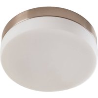 Lindby Bad-Deckenlampe Amilia, Ø 23,5 cm, E27, nickel, Glas