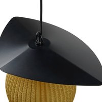 Gubi Satellite outdoor hanging light, 57x36 cm, black/mustard gold