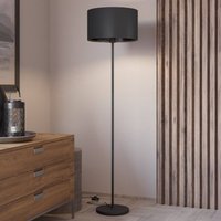 EGLO Maserlo floor lamp, black, height 151 cm, fabric/steel