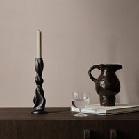 ferm LIVING Candlestick Gale, black, 25.4 cm, aluminium
