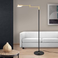 Orion Lampe sur pied LED Boston, dim tactile noir/laiton