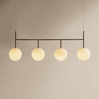 Audo Copenhagen Suspension Audo TR Bulb Frame, à 4 lampes, gris acier/blanc