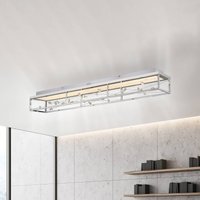 Paul Neuhaus SKINA LED ceiling lamp, chrome, 112 cm, CCT, dimmable, remote control