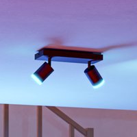 EGLO connect Spot LED intelligent Melitello-Z, à 2 lampes, noir