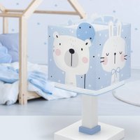 Dalber Lampe de table pour enfants Baby Jungle, bleue, G4, largeur 14 cm