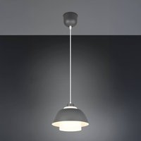 Reality Leuchten Suspension Tilos, anthracite, Ø 30 cm, métal/verre, E27