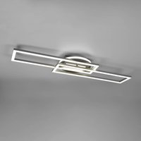 Reality Leuchten Twister LED ceiling light, rotatable remote nickel