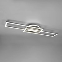 Reality Leuchten LED-taklampa Twister, vridbar fjärrkontroll nickel