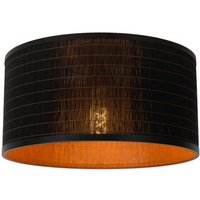 Deckenleuchte Tagalog aus Rattan, schwarz/natur