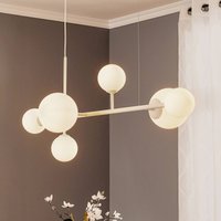 ALDEX Dione pendant light, 6-bulb, white