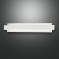 Fabas Luce LED-vägglampa Regolo med metallfront vit