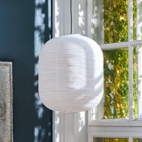 HAY Oblong Lampshade, white, paper/bamboo, Ø42 cm