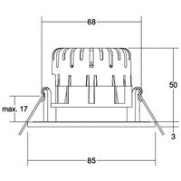BRUMBERG BB20 IP65 zabudowa RC kątowy nikiel