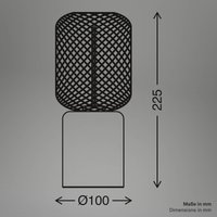 Briloner Bordslampa Rist, svart/roséguld, höjd 22 cm, metall