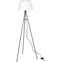 ELC Elsika tripod floor lamp, fabric shade, white