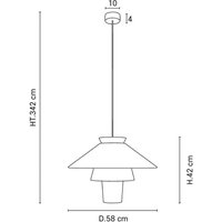 MARKET SET Ruche hänglampa, Ø 58 cm, vit