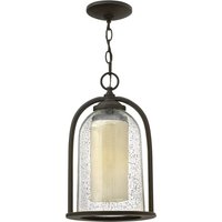 HINKLEY Hänglampa Quincy med två skärmar, för utomhusbruk