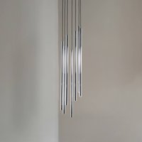 SIGMA Hänglampa Sopel Lux, 7 lampor, rund, svart/silver, G9