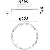 Molto Luce utomhustaklampa Nona, Ø 22,8 cm, antracit
