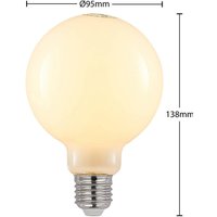 Arcchio LED bulb E27 8W 2,700K G95 Globe, dimmable, opal
