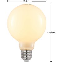 Arcchio LED-lampa E27 8W 2 700K G95 Globe, dimbar, opal