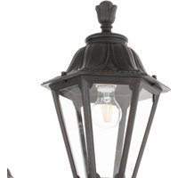 Fumagalli Ricu Bisso/Rut LED lamp post 2-bulb 2,700 K black