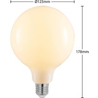 Arcchio Ampoule LED E27 6W 2 700K G125 Globe, à intensité variable, opale