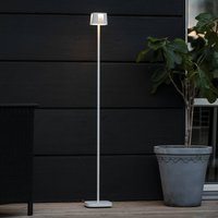 Konstsmide Nice rechargeable LED floor lamp, white, aluminium, IP54, dimmable, CCT