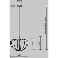 Maytoni Cambio pendant light, white, Ø 47.5 cm, felt, E27