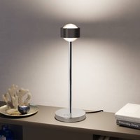 Top Light Puk! 80 Eye Table LED, mates, brun/chromé