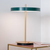 UMAGE lampe de table LED Asteria Table, USB, vert forêt/laiton