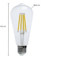 Arcchio rustic LED bulb, E27 3.8W, clear, 3000K, 806lm