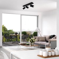 Briloner Plafonnier 2857-035, inclinable, à 3 lampes, noir