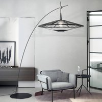 Forestier Carpa floor lamp, black, height 200 cm