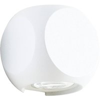 Viokef LED-utomhusvägglampa Ballito, upp/downlight, vit