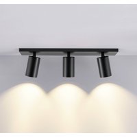 Deko-Light CAN TILT downlight, black, 48 x 9 cm, 3-bulb, metal GU10