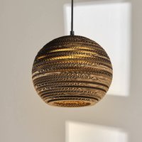 OSRAM Hängeleuchte BALL, braun, Ø 26 cm, Wellpappe, E27