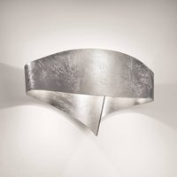Selène Scudo LED wall light with silver leaf plating