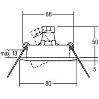 BRUMBERG Drawer infälld spot, vridbar, stål