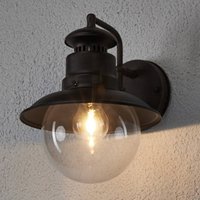 Lindby utomhusvägglampa Eddie, rostfärgad, metall, IP44, E27