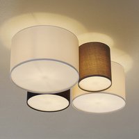 Trio Lighting Taklampa Hotell med fyra textilskärmar